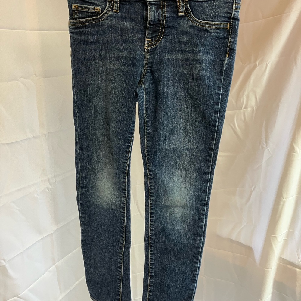 Classic Youth Blue Denim Jeans with Fading and Slim Fit - Picture 2 of 15